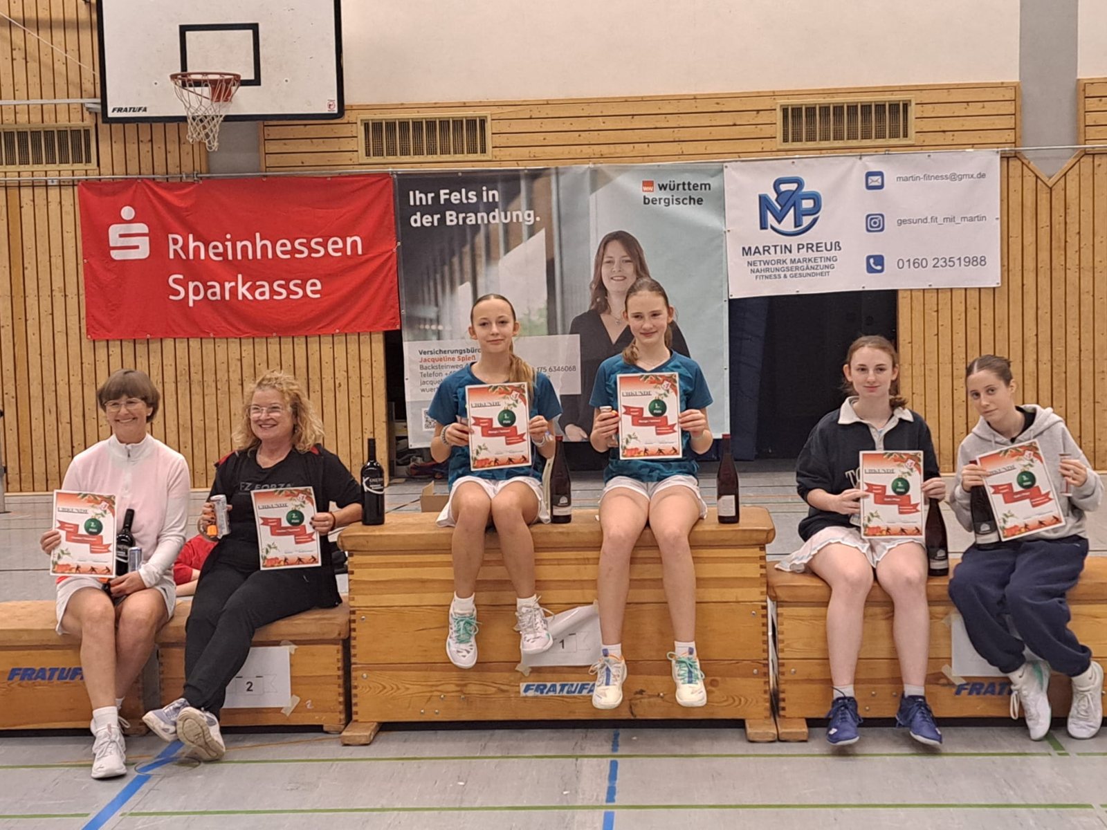 Siegerehrung im Damendoppel beim Adventsturnier