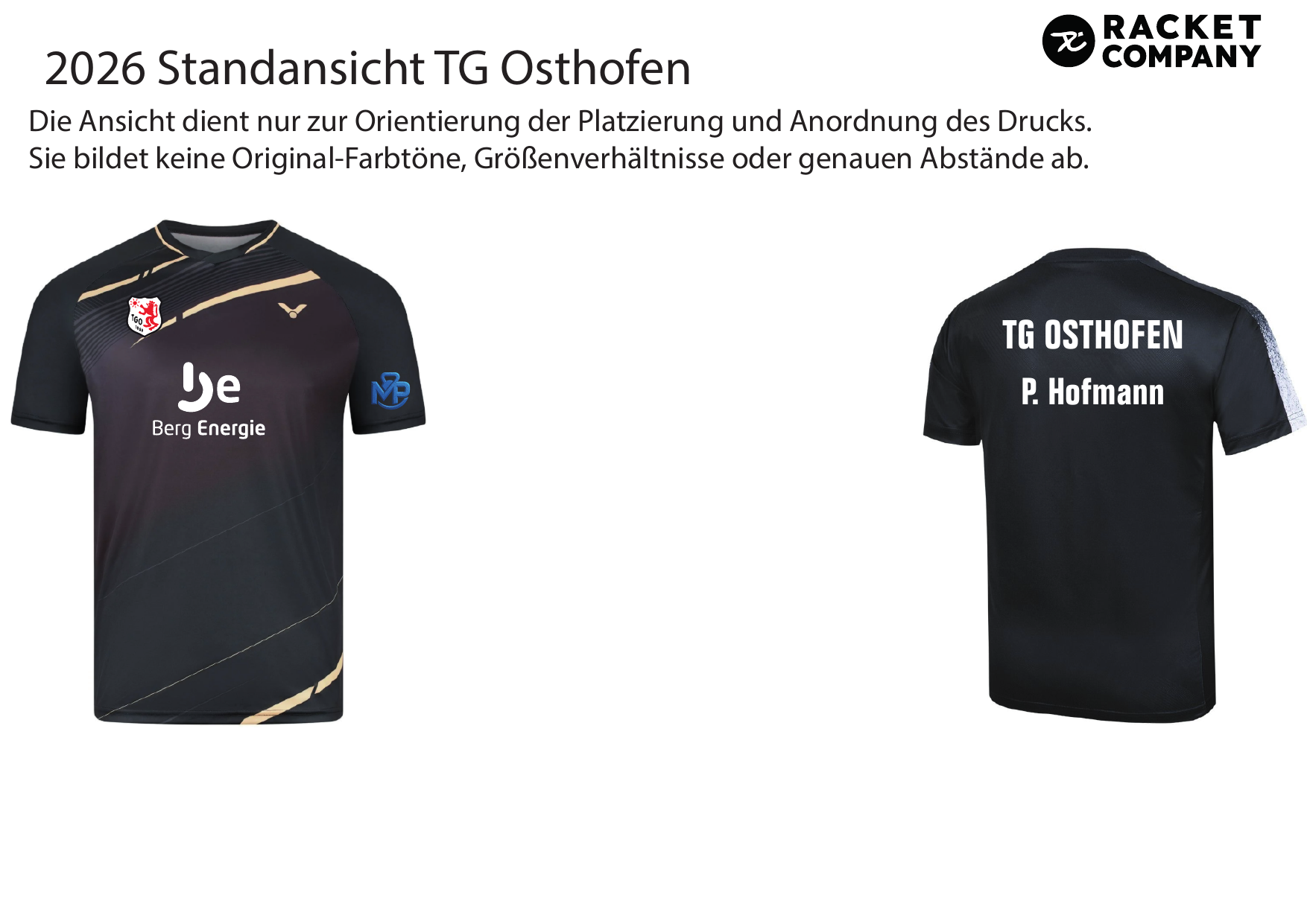 Neue schwarze TGO-Trikots 2026
